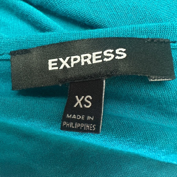 Express Teal & Black V-Neck Front & Back Dress - Picture 6 of 6